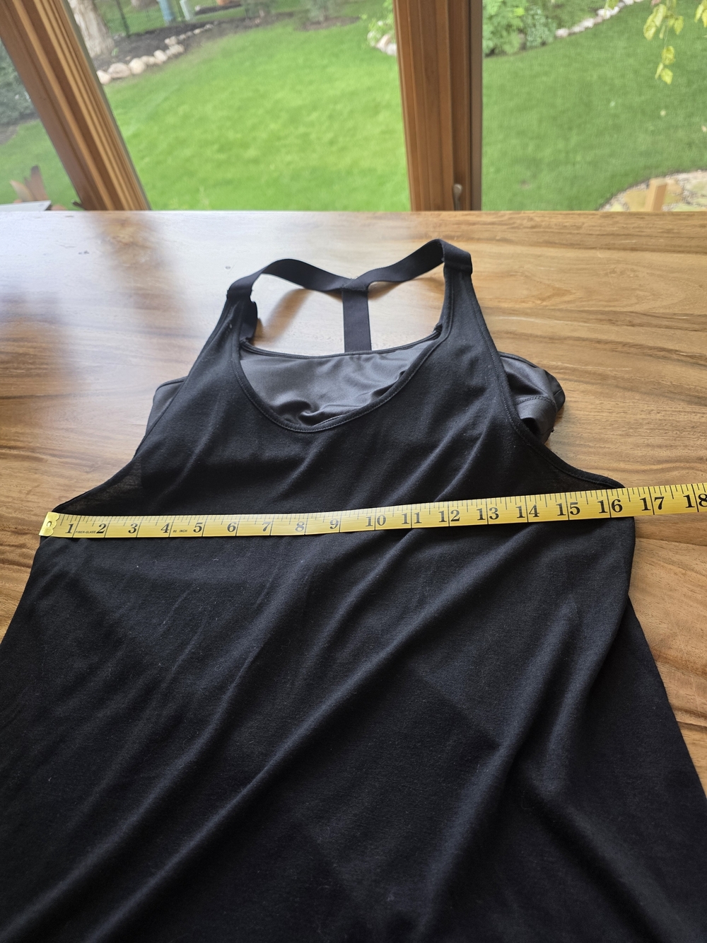 Alo Yoga 2-in-1 draped open-backtank top In Black, Women's Size Medium - Picture 3 of 6